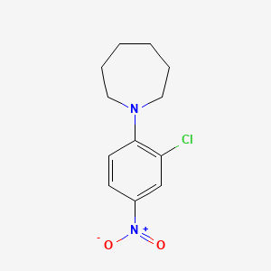 molecular formula C12H15ClN2O2 B8024712 1-(2-Chloro-4-nitrophenyl)azepane 