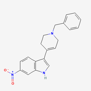 molecular formula C20H19N3O2 B8024755 6-Nitro-3-(1-benzyl-1,2,3,6-tetrahydropyridin-4-yl)-1H-indole 