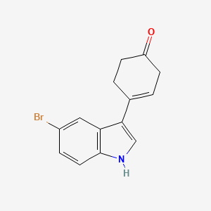 molecular formula C14H12BrNO B8024762 4-(5-Bromo-1H-indol-3-yl)cyclohex-3-enone CAS No. 1951442-15-1