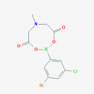molecular formula C11H10BBrClNO4 B8024786 1-Bromo-3-chlorophenyl-5-boronic acid mida ester 