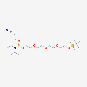 molecular formula C23H49N2O6PSi B8024853 TBDMS-PEG5-1-O-(b-cyanoethyl-N,N-diisopropyl)phosphoramidite CAS No. 1807521-08-9