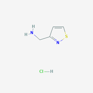 molecular formula C4H7ClN2S B8024869 Isothiazol-3-ylmethanamine hydrochloride 