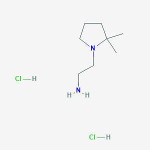 molecular formula C8H20Cl2N2 B8024879 2-(2,2-Dimethylpyrrolidin-1-yl)ethan-1-amine dihydrochloride 