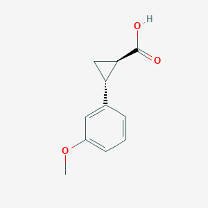 molecular formula C11H12O3 B8024886 trans-2-(3-Methoxyphenyl)cyclopropanecarboxylic Acid 