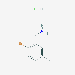 molecular formula C8H11BrClN B8024899 (2-Bromo-5-methylphenyl)methanamine hydrochloride 