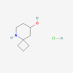 molecular formula C8H16ClNO B8024910 5-Azaspiro[3.5]nonan-8-ol hydrochloride 
