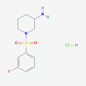 1-((3-Fluorophenyl)sulfonyl)piperidin-3-amine hydrochloride