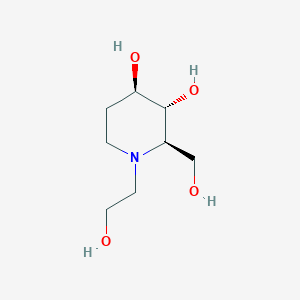 molecular formula C8H17NO4 B8024962 (2R,3R,4R)-1-(2-hydroxyethyl)-2-(hydroxymethyl)piperidine-3,4-diol 