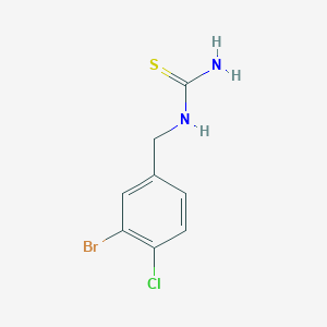 molecular formula C8H8BrClN2S B8025061 1-(3-Bromo-4-chlorobenzyl)thiourea CAS No. 1415800-36-0