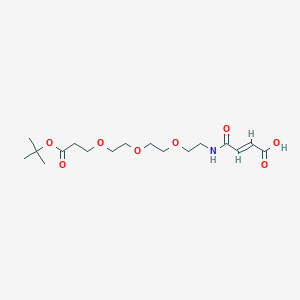 molecular formula C17H29NO8 B8025114 (E)-3-(t-butoxy-PEG3-ethylcarbamoyl)acrylic acid 