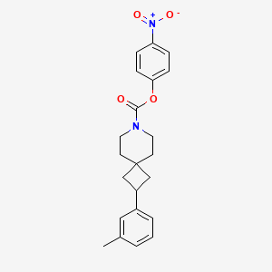 molecular formula C22H24N2O4 B8025141 p-Nitrophenyl 2-(m-methylphenyl)-7-aza-spiro[3.5]nonane-7-carboxylate 