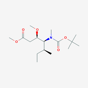 molecular formula C16H31NO5 B8025202 tert-butyl (2R,3S,4S)-1-(methoxycarbonyl)-2-methoxy-4-methylhexan-3-ylmethylcarbamate 
