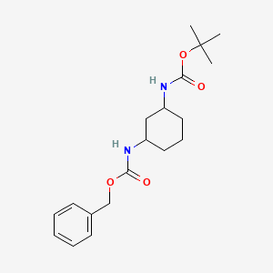 molecular formula C19H28N2O4 B8025207 benzyl tert-Butyl ((1S,3R)-cyclohexane-1,3-diyl)dicarbamate 