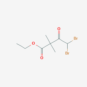 molecular formula C8H12Br2O3 B8025266 Ethyl 4,4-dibromo-2,2-dimethyl-3-oxobutanoate 