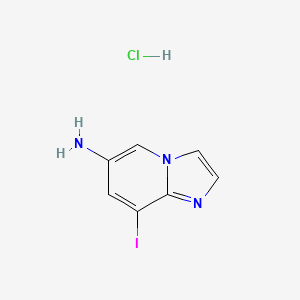 molecular formula C7H7ClIN3 B8025288 8-Iodo-imidazo[1,2-a]pyridin-6-ylamine hydrochloride CAS No. 1951439-15-8
