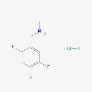 molecular formula C8H9ClF3N B8025302 N-Methyl-1-(2,4,5-trifluorophenyl)methanamine HCl CAS No. 1951439-17-0