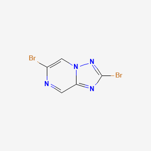 molecular formula C5H2Br2N4 B8025316 2,6-Dibromo-[1,2,4]triazolo[1,5-a]pyrazine 
