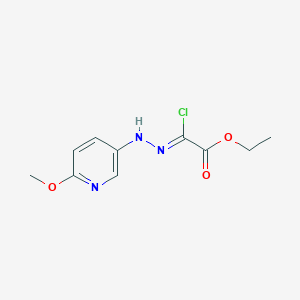 Ethyl (2Z)-2-Chloro-2-[2-(6-methoxypyridin-3-yl)hydrazin-1-ylidene]acetate