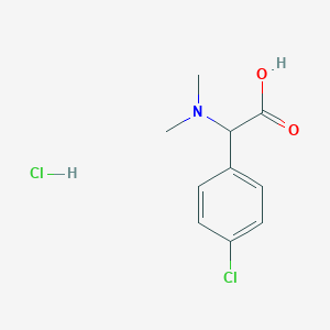 molecular formula C10H13Cl2NO2 B8025349 (4-Chloro-phenyl)-dimethylamino-acetic acid HCl 