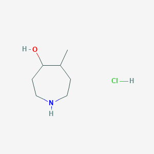 molecular formula C7H16ClNO B8025379 5-Methylazepan-4-ol hydrochloride 
