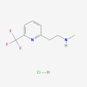 molecular formula C9H12ClF3N2 B8025418 N-Methyl-2-(6-(Trifluoromethyl)Pyridin-2-Yl)Ethanamine Hydrochloride 