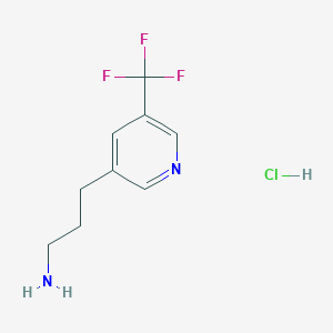 molecular formula C9H12ClF3N2 B8025425 3-(5-(Trifluoromethyl)pyridin-3-yl)propan-1-amine hydrochloride CAS No. 1951441-79-4