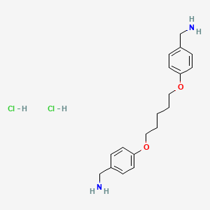 molecular formula C19H28Cl2N2O2 B8025452 (4,4-(Pentane-1,5-diylbis(oxy))bis(4,1-phenylene))dimethanamine 2hcl 