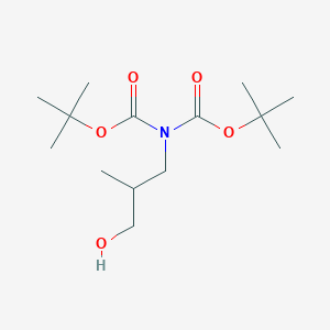 molecular formula C14H27NO5 B8025455 3-(N,N-DIboc-amino)-2-methyl-propanol 