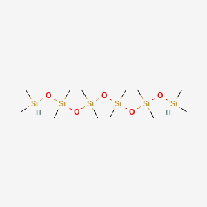 molecular formula C12H38O5Si6 B8025483 Dimethylsilyloxy-[[[dimethylsilyloxy(dimethyl)silyl]oxy-dimethylsilyl]oxy-dimethylsilyl]oxy-dimethylsilane 