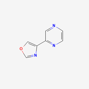 molecular formula C7H5N3O B8025510 4-(Pyrazin-2-yl)oxazole 