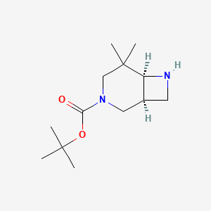 molecular formula C13H24N2O2 B8025531 tert-butyl (1S,6S)-5,5-dimethyl-3,7-diazabicyclo[4.2.0]octane-3-carboxylate 