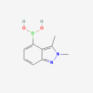 molecular formula C9H11BN2O2 B8025548 2,3-Dimethyl-2H-indazole-4-boronic acid 