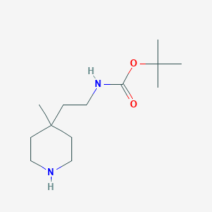 molecular formula C13H26N2O2 B8025562 tert-Butyl (2-(4-methylpiperidin-4-yl)ethyl)carbamate 