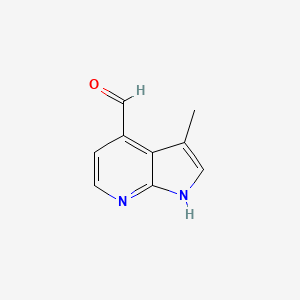 molecular formula C9H8N2O B8025628 3-Methyl-1H-pyrrolo[2,3-b]pyridine-4-carbaldehyde 