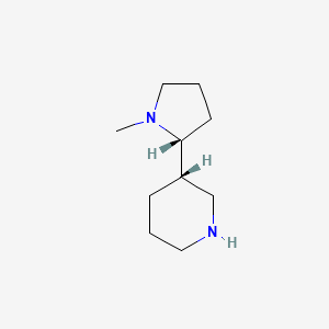 molecular formula C10H20N2 B8025649 (S)-3-((R)-1-Methylpyrrolidin-2-yl)piperidine 