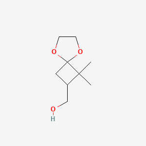 molecular formula C9H16O3 B8025667 (1,1-Dimethyl-5,8-dioxaspiro[3.4]octan-2-yl)methanol 