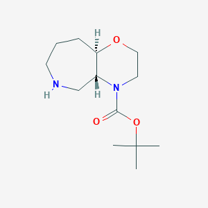 molecular formula C13H24N2O3 B8025672 (4AR,9aR)-tert-butyl octahydro-[1,4]oxazino[3,2-c]azepine-4(4aH)-carboxylate 