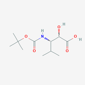 molecular formula C11H21NO5 B8025685 (2S,3S)-3-((tert-Butoxycarbonyl)amino)-2-hydroxy-4-methylpentanoic acid 
