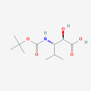 molecular formula C11H21NO5 B8025689 (2R,3S)-3-((tert-Butoxycarbonyl)amino)-2-hydroxy-4-methylpentanoic acid 