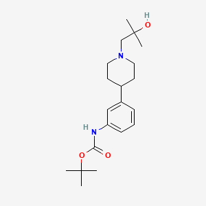 molecular formula C20H32N2O3 B8025692 tert-Butyl (3-(1-(2-hydroxy-2-methylpropyl)piperidin-4-yl)phenyl)carbamate CAS No. 1951440-90-6