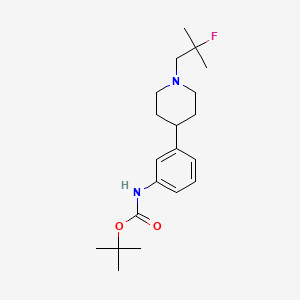 molecular formula C20H31FN2O2 B8025700 tert-Butyl (3-(1-(2-fluoro-2-methylpropyl)piperidin-4-yl)phenyl)carbamate CAS No. 1951440-93-9