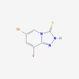 molecular formula C6H3BrFN3S B8025708 6-Bromo-8-fluoro-[1,2,4]triazolo[4,3-a]pyridine-3(2H)-thione 