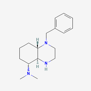 molecular formula C17H27N3 B8025716 (4AS,5R,8aS)-1-benzyl-N,N-dimethyldecahydroquinoxalin-5-amine 