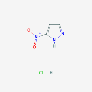 molecular formula C3H4ClN3O2 B8025770 5-nitro-1H-pyrazole hydrochloride 