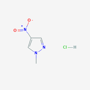 molecular formula C4H6ClN3O2 B8025792 1-methyl-4-nitro-1H-pyrazole hydrochloride 
