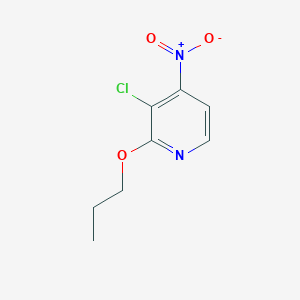 molecular formula C8H9ClN2O3 B8025948 3-Chloro-4-nitro-2-propoxypyridine 