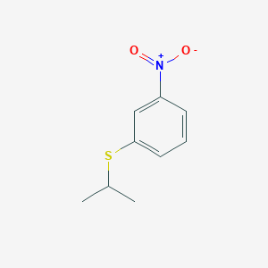 molecular formula C9H11NO2S B8025954 1-Nitro-3-(propan-2-ylsulfanyl)benzene 