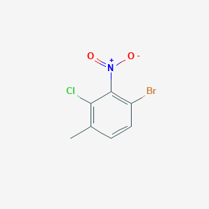 molecular formula C7H5BrClNO2 B8026042 1-Bromo-3-chloro-4-methyl-2-nitrobenzene 