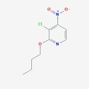 molecular formula C9H11ClN2O3 B8026043 2-Butoxy-3-chloro-4-nitropyridine 