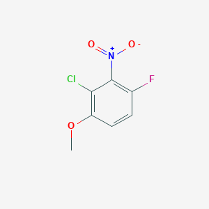 molecular formula C7H5ClFNO3 B8026047 2-Chloro-4-fluoro-1-methoxy-3-nitrobenzene 